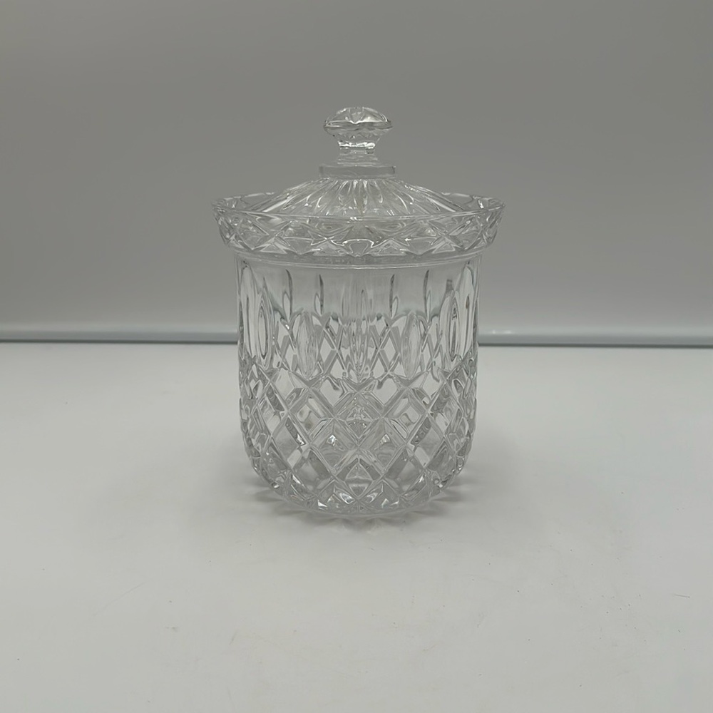 Gorham Crystal King Edward Biscuit Barrel with Lid